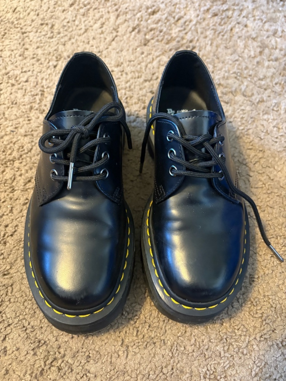 Dr. Martens 1461 Smooth Leather Platform Shoes, women’s size 7